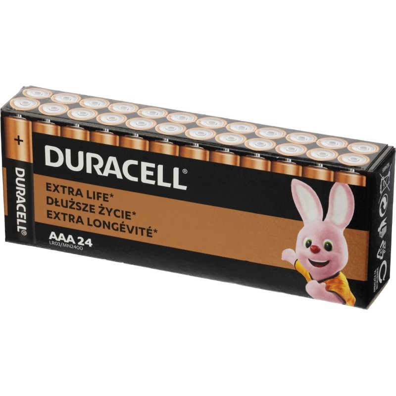 Батарейка DURACELL Basic MN2400 LR03 AAA BL24 24шт/уп