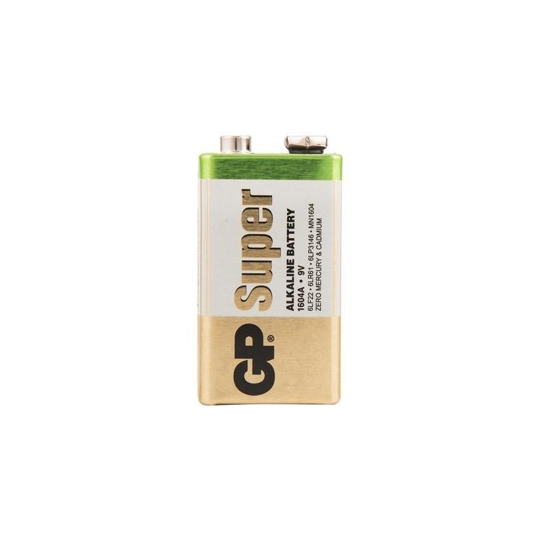 Батарейка GP Super 6LR61/1604A 1604A-5CR1/1604AA21-5CRSBC1 10 шт/уп, 1шт/бл