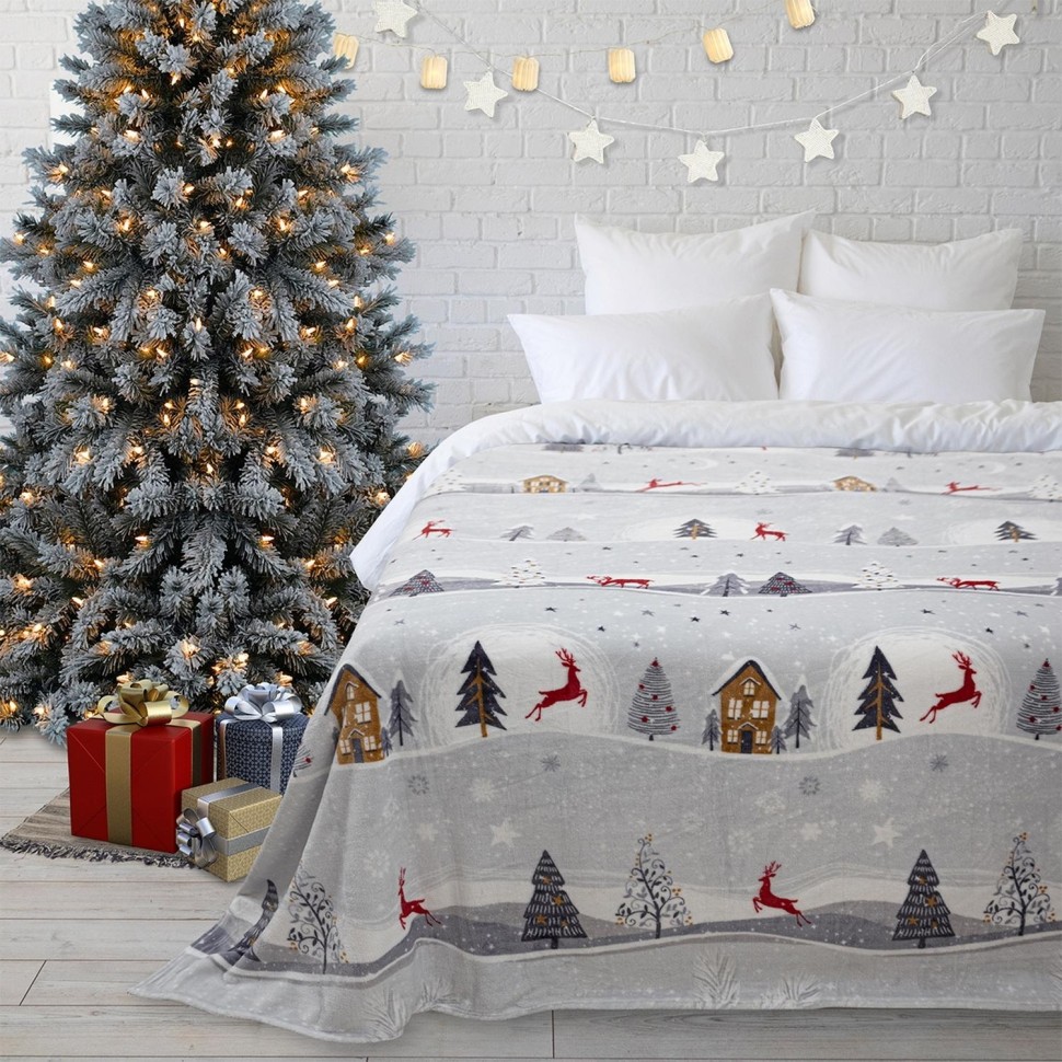 Покрывало 150х200 Happy Family велсофт Новогодняя сказка,149316