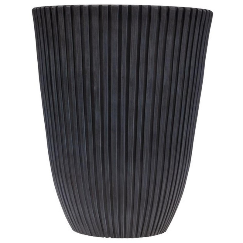 Кашпо рельефное в полоску Stripes, 29х36см, серый, 72-9641