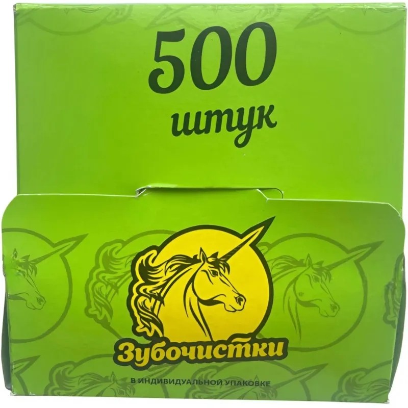 Зубочистки деревянные (берёза), 500 шт./уп. (инд. бумажная упаковка)