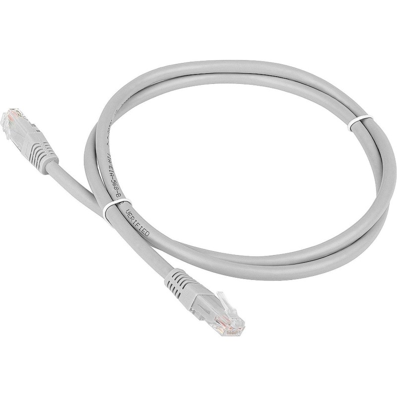 Патч-корд TWT TWT-45-45-1.0/6-GY UTP кат.6, 1.0 м, серый