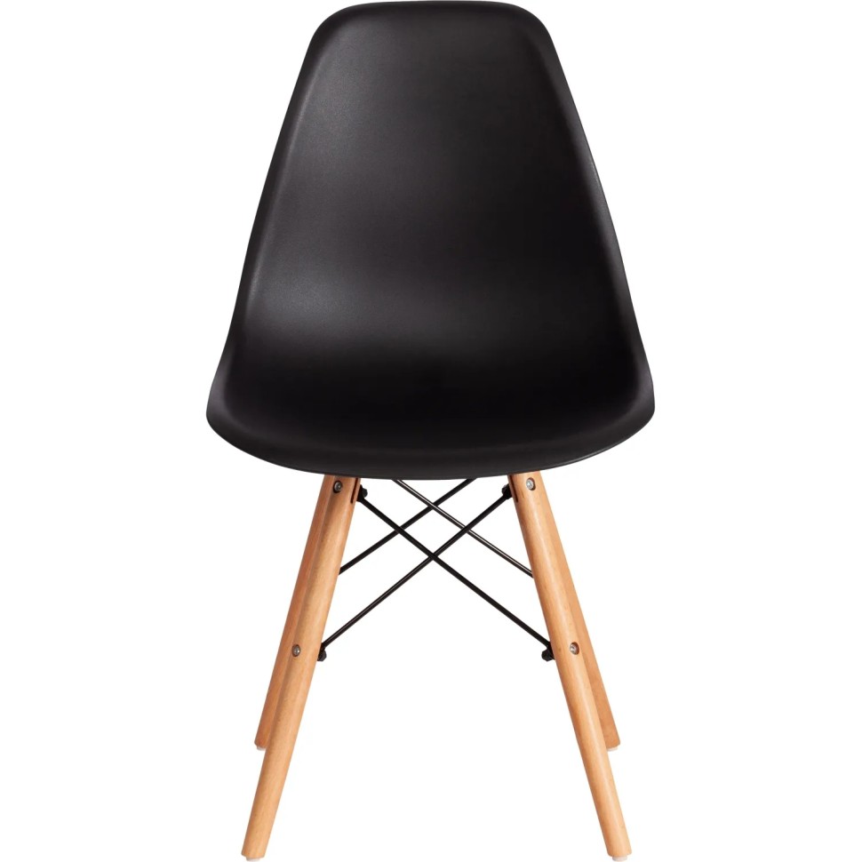 Стул CINDY (EAMES) (mod. 1801) / 1шт в уп, дерево бук/мет/сид плас, черный