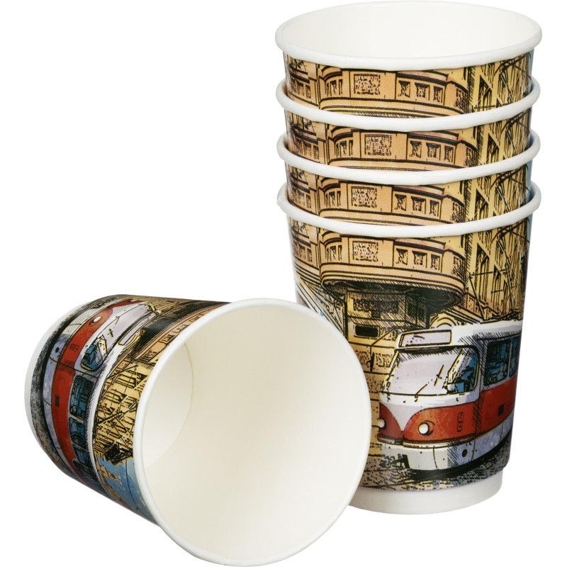 Стакан одноразовый ThermoCup 250 мл Big City Life,500шт/уп., 220146