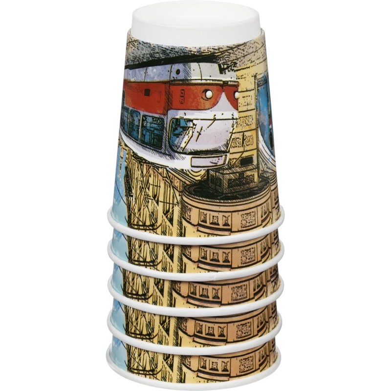 Стакан одноразовый ThermoCup 250 мл Big City Life,500шт/уп., 220146