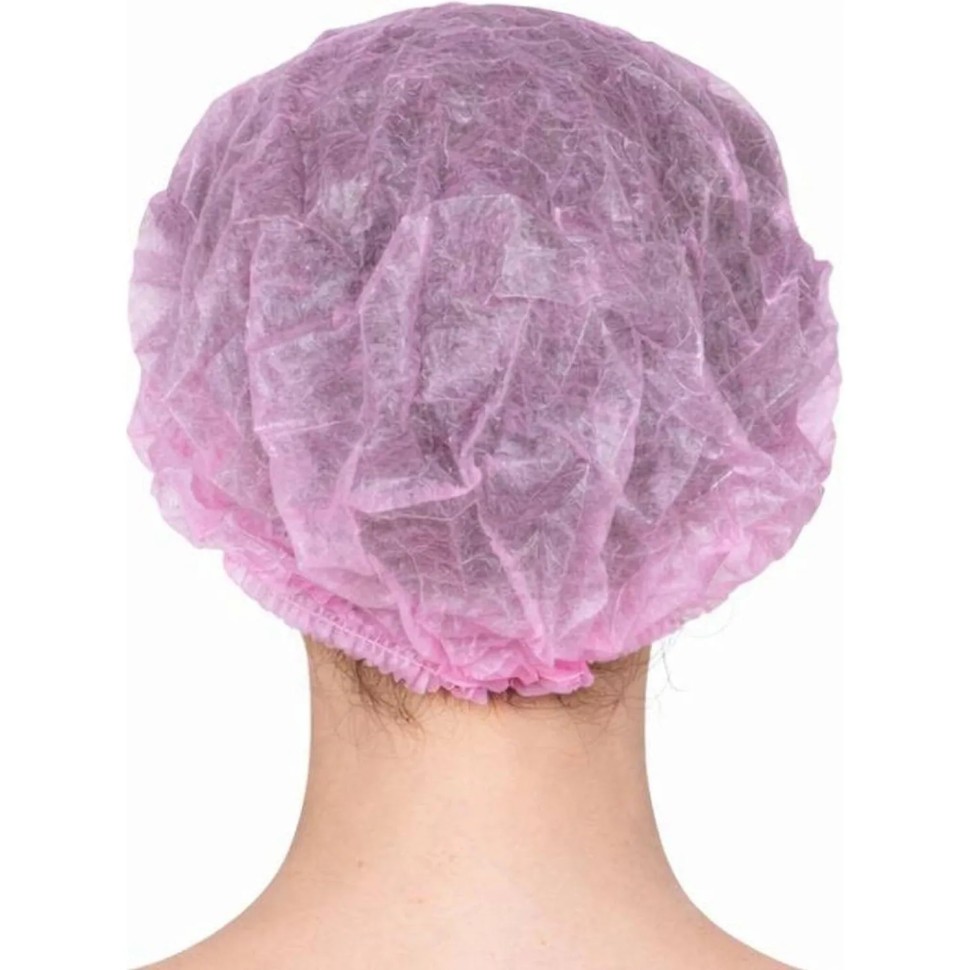 Шапочка Шарлотта н/с неткан. Розовый 50 шт/уп