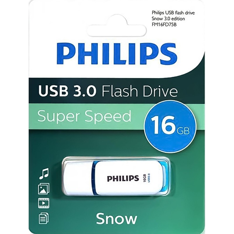 Флеш-память PHILIPS SNOW3.0 16GB, USB 3.0
