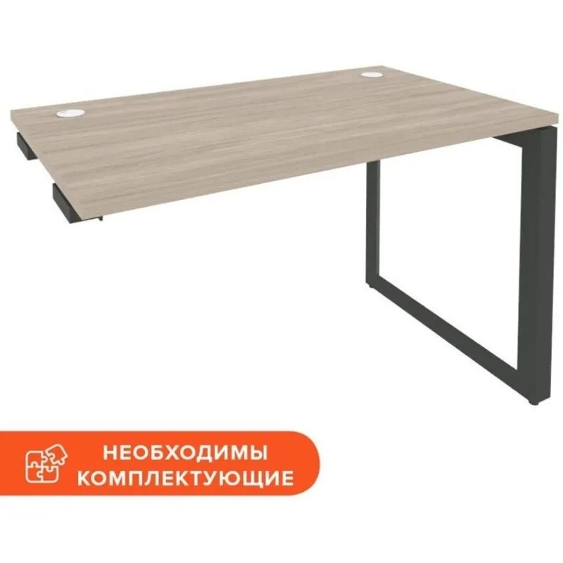 Стол ONIX-О к тумбе О на металлокаркасе O.MO-SPR-2.7 аттик дуб/антрацит