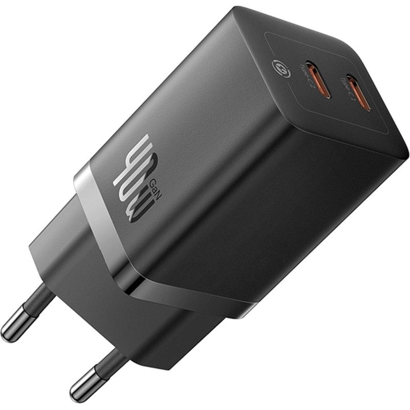 Зарядное устройство сетевое Baseus GaN5 Pro USB-C+C 40W черный