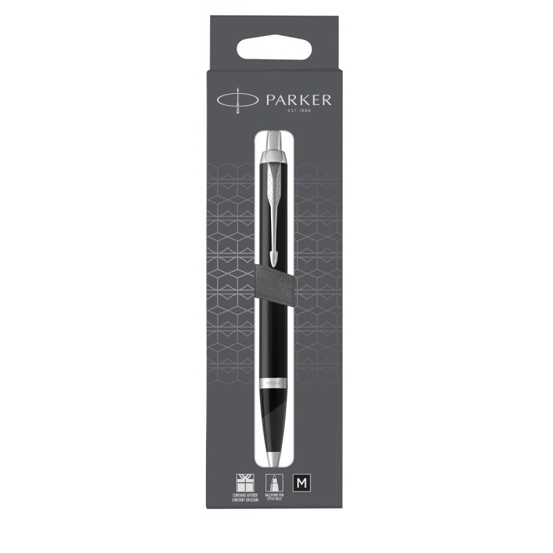 Ручка шариковая Parker IM Matte Black CT черн,1мм,кноп,кор с 2150846
