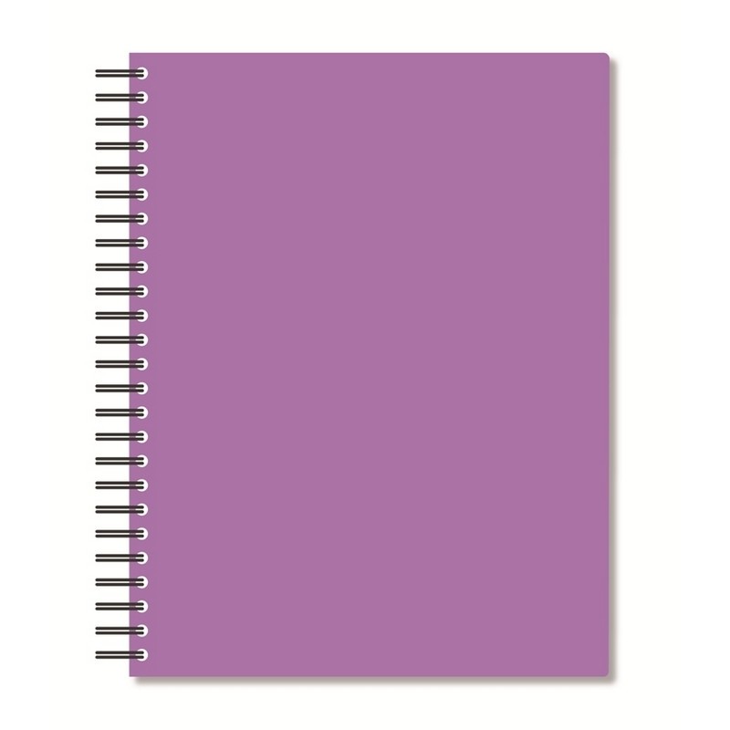 Бизнес-тетрадь А5,96л,кл,спир,пласт,тон.бл. Attache Bright colours Сиренев
