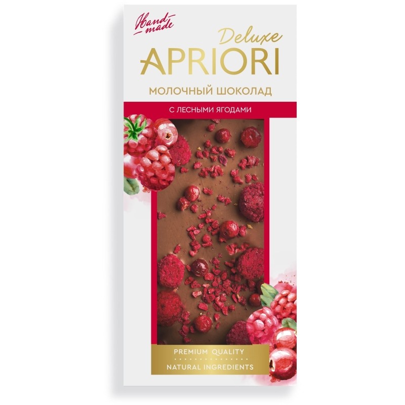 Шоколад Apriori молочный, ягодный микс ШРР, 85г
