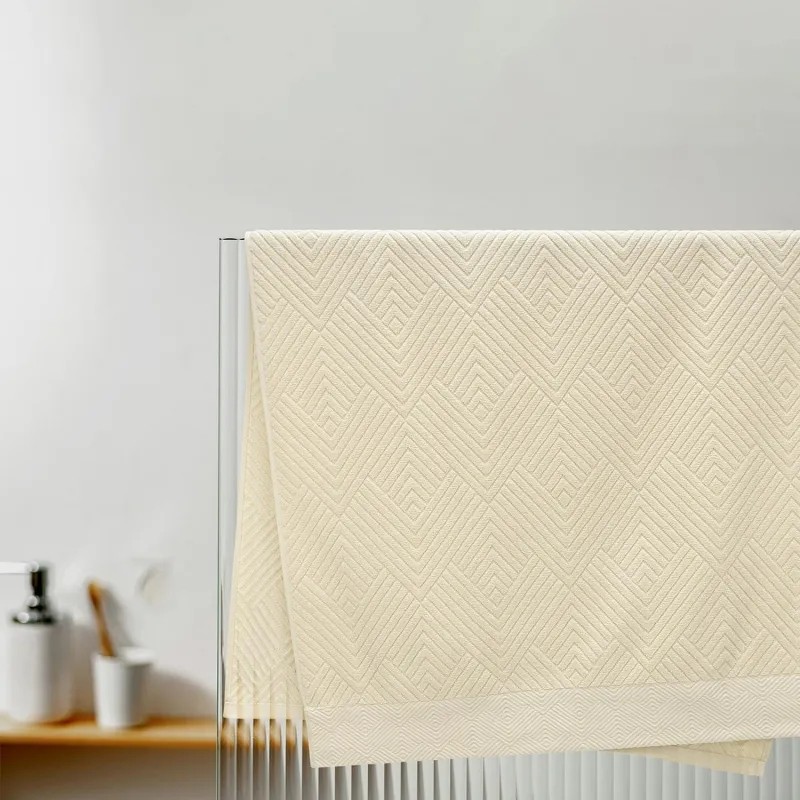 Полотенце махровое УЗБ Комфорт, M 50х80 крем,160394