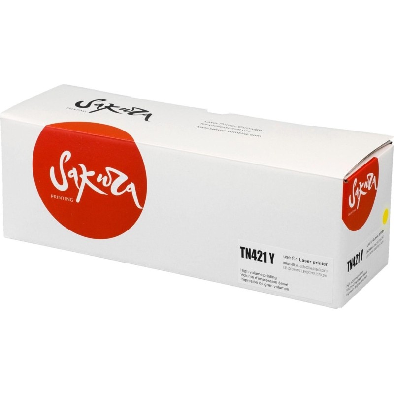 Картридж лазерный SAKURA TN-421Y жел. для Brother HL-8260DCW/DCP-8410