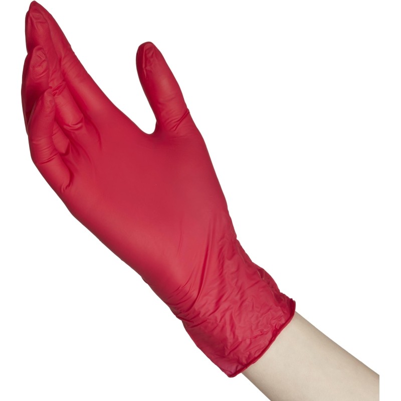 Перчатки нитрил. н/с. н/о , красные 756 NitriMax (M) 50п/уп, 4гр