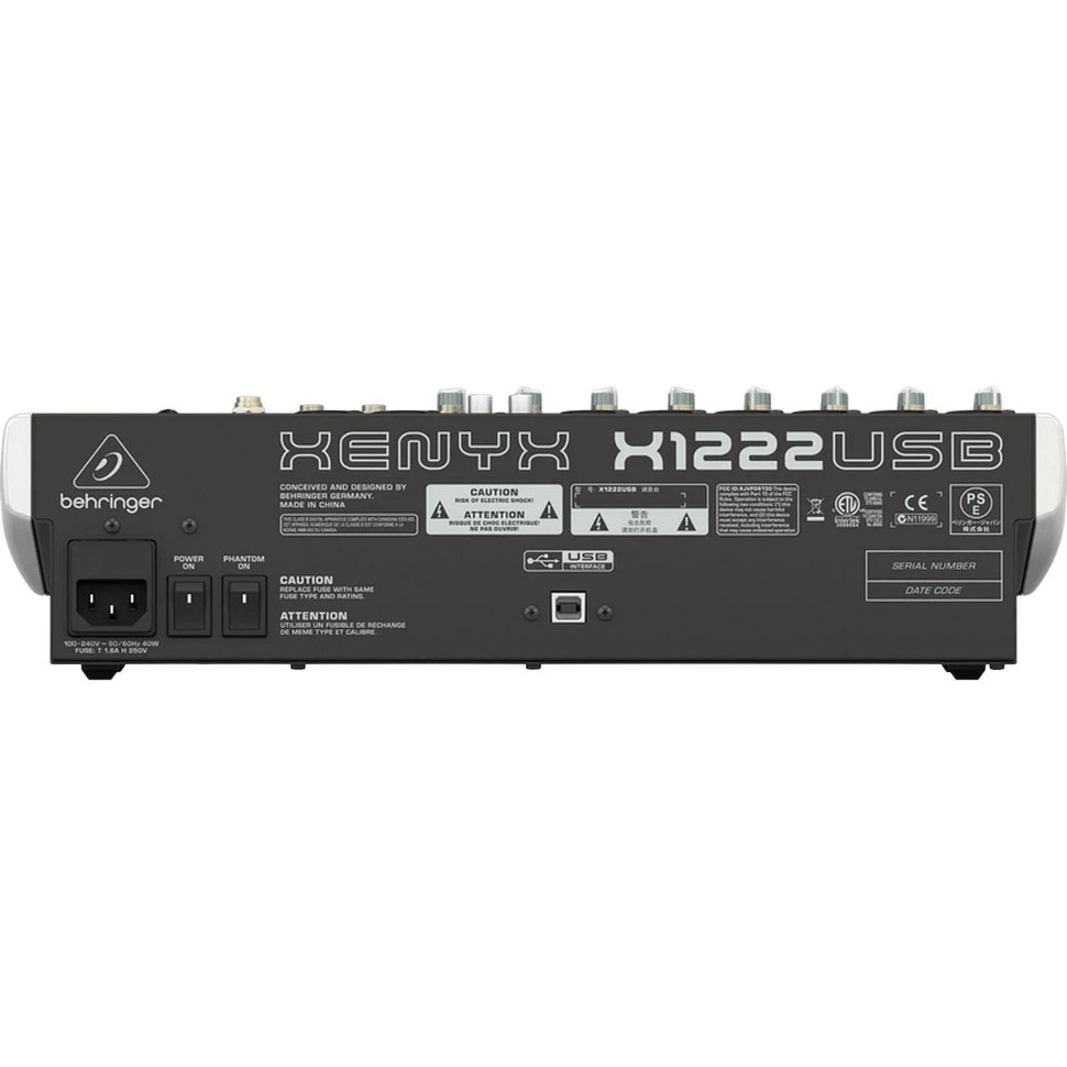 Микшерный пульт Behringer X1222USB, 12 каналов, USB, 4 компрессора Микшерный пульт Behringer X1222USB, 12 каналов, USB, 4 компрессора