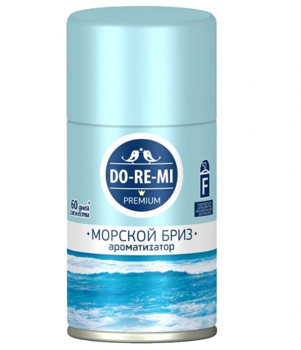 Баллон сменный для автоосвежителя DO-RE-MI Premium Дыхание моря 250мл Баллон сменный для автоосвежителя DO-RE-MI Premium Дыхание моря 250мл