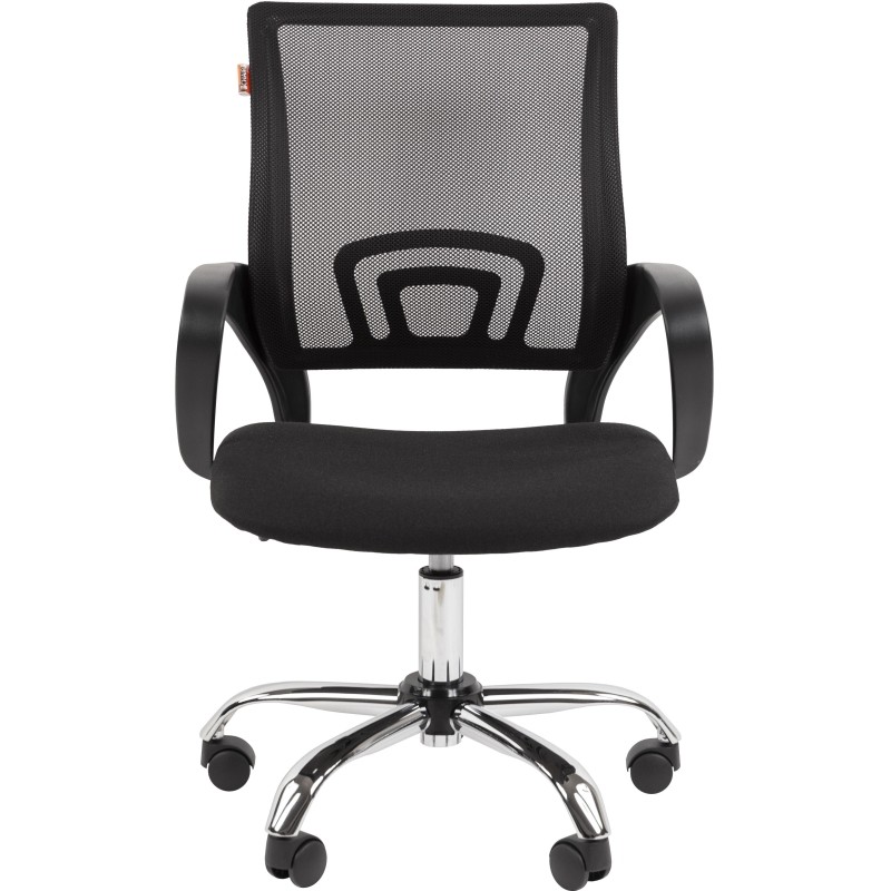 Кресло VT_EChair-304LT TC ткань черн/сетка черн, хром