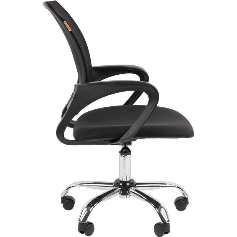 Кресло VT_EChair-304LT TC ткань черн/сетка черн, хром