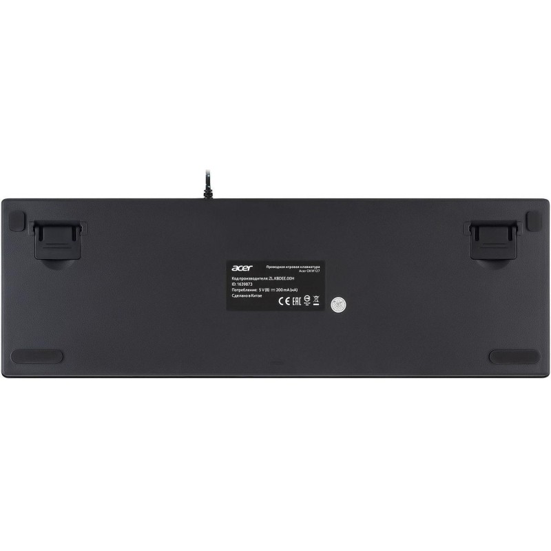 Клавиатура Acer OKW127 механическая черный USB for gamer LED (ZL.KBDEE.00H)