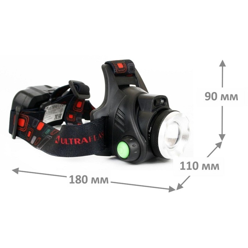 Фонарь налобный Ultraflash E1336 (акк.3,7В,1LED,4В