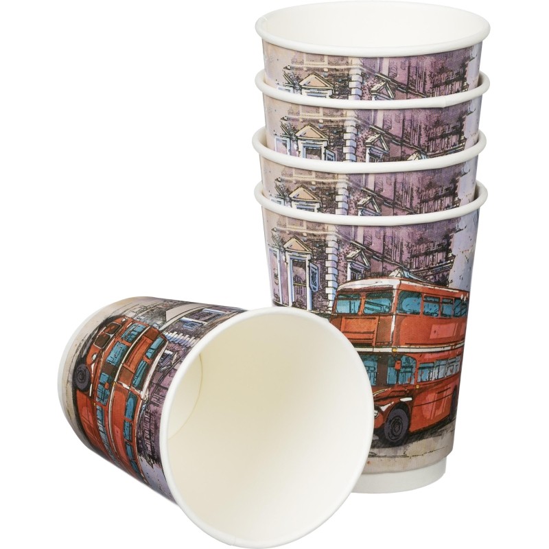 Стакан одноразовый ThermoCup 300 мл Big City Life, 400шт/уп, 320114