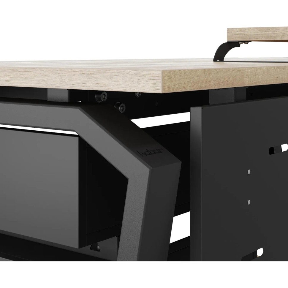 Стол офисный Kobor TB-140/80 1400x800x750 Черный муар/Дуб натуральный