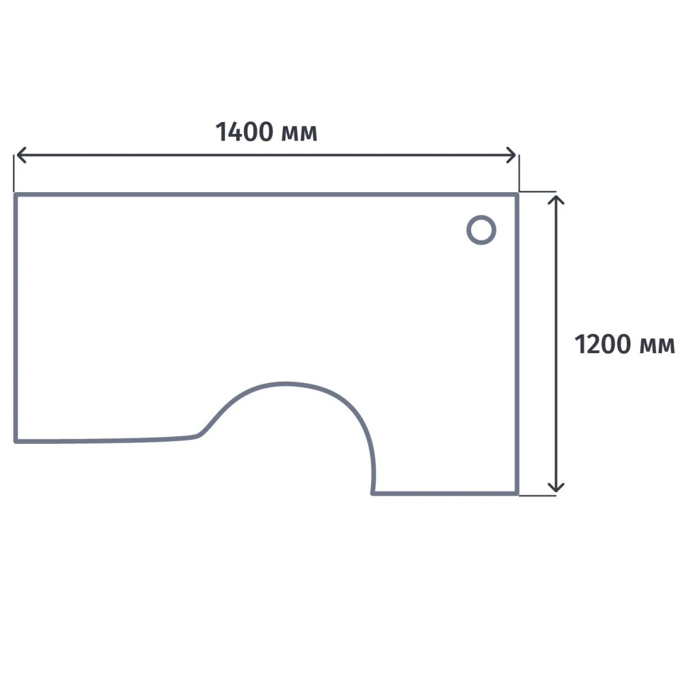 Стол эргономичный Metal System St  лев  БП.СА-3Л 1400x1200x750 Вяз Бл/Антр