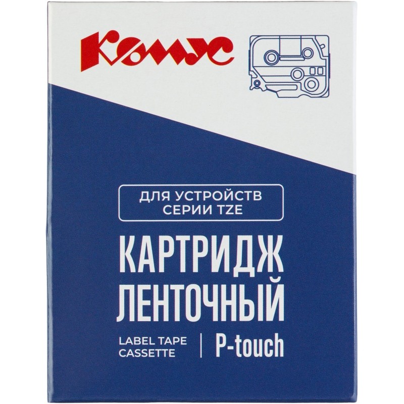Картридж Комус TZE-111(Brother TZE-111  черный на прозрачном ,6мм/8м)