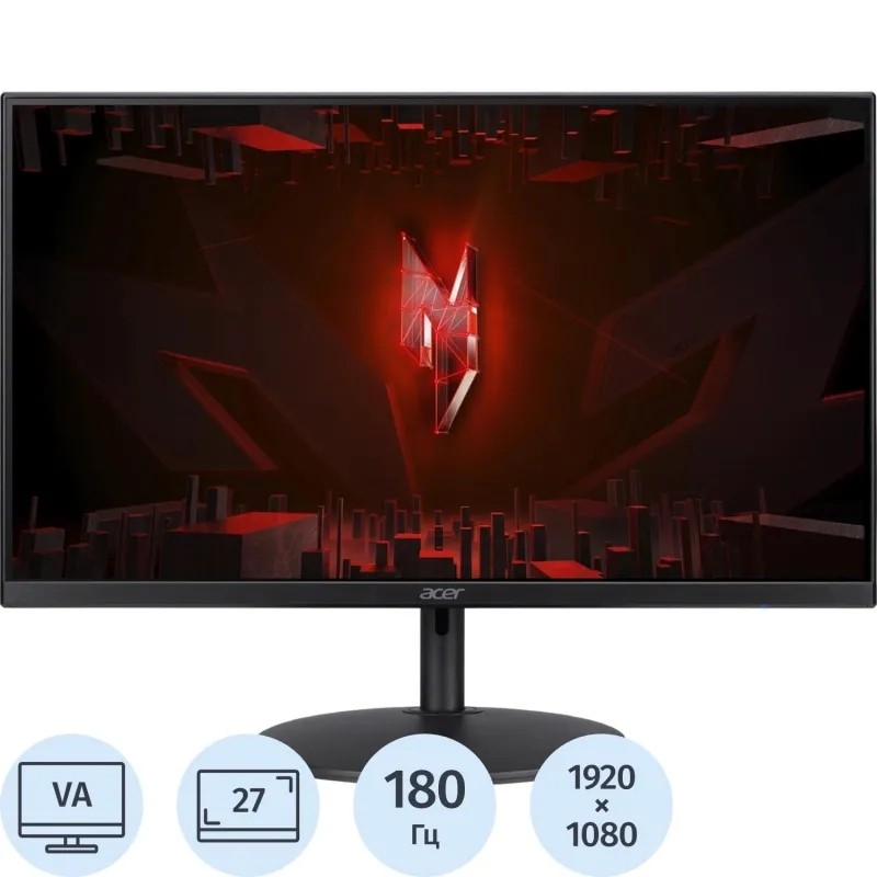 Монитор Acer Nitro (UM.HX0CD.302)27/FHD/VA/180Hz/300cd/1ms/HDMI/DP