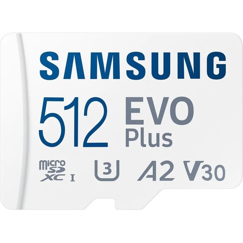 Карта памяти Samsung Evo Plus microSDXC 512GB UHS-1 U3 A2 V30 с адаптером