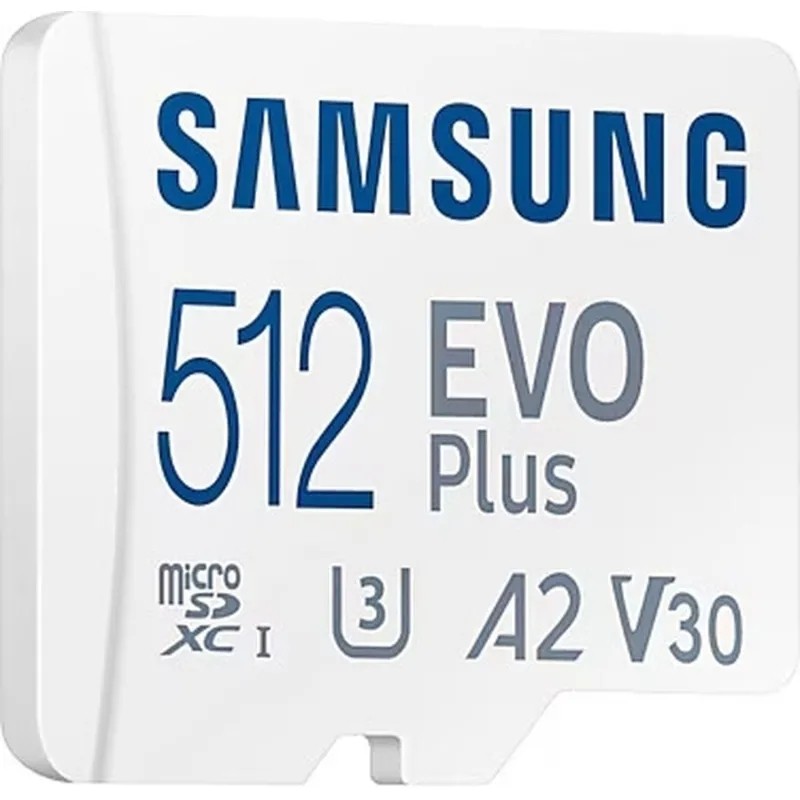 Карта памяти Samsung Evo Plus microSDXC 512GB UHS-1 U3 A2 V30 с адаптером
