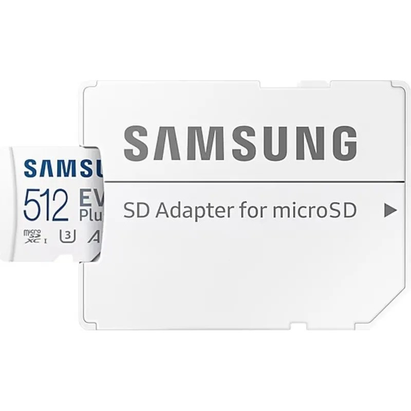Карта памяти Samsung Evo Plus microSDXC 512GB UHS-1 U3 A2 V30 с адаптером