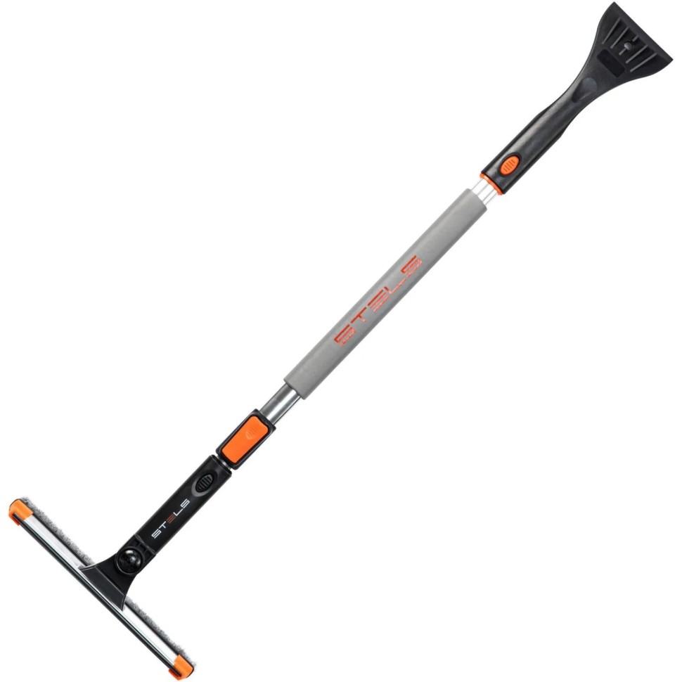 Щетка для снега со скреб. и водосг. телеск, повор. Stels 92-133см 55299