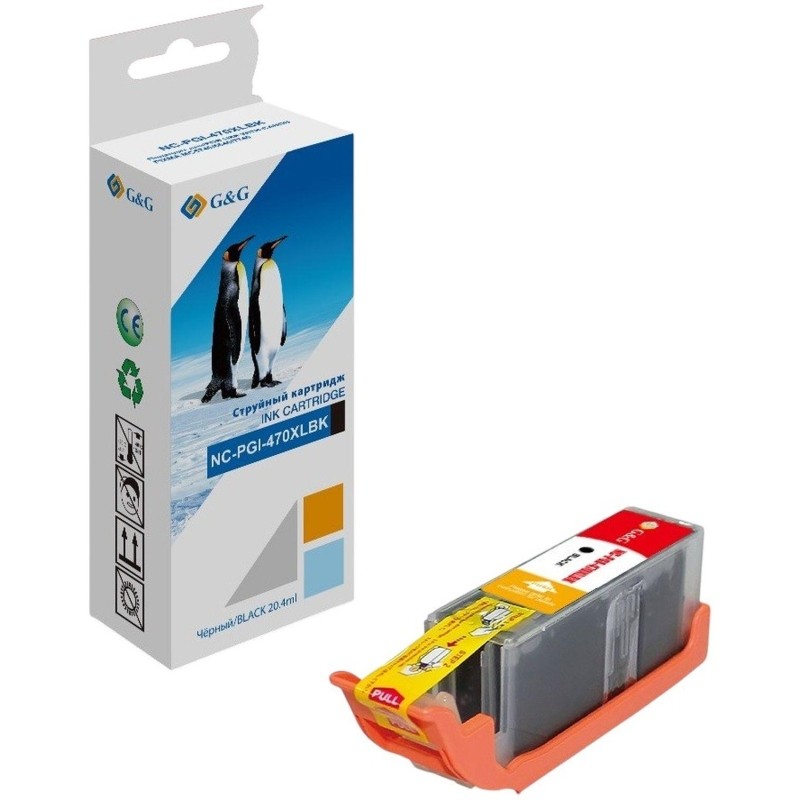 Картридж струйный G&amp;G PGI-470XLBK чер. для Canon MG5740/MG6840/MG7740