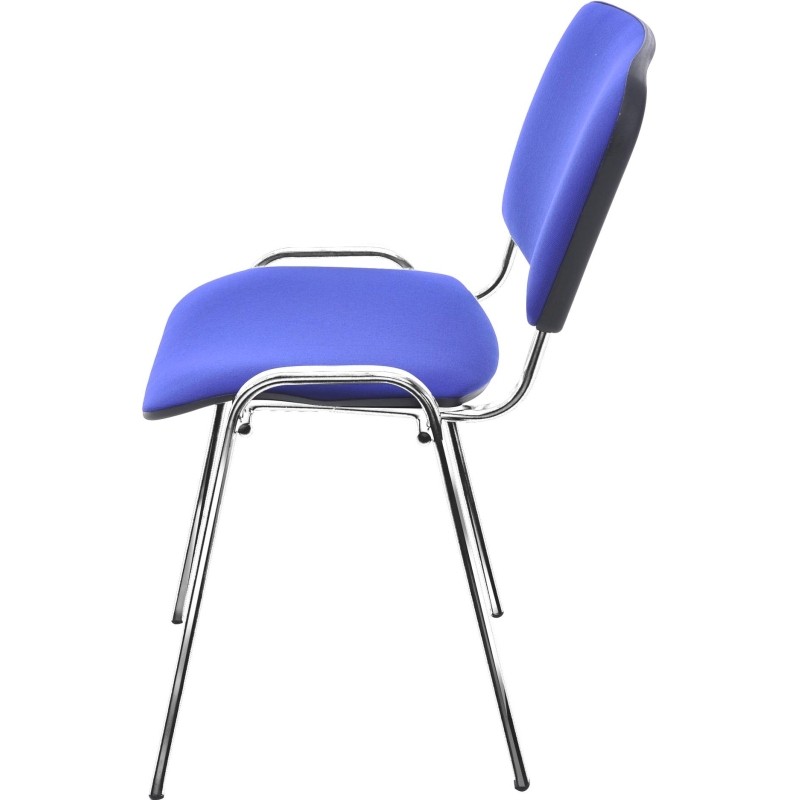Стул FA_EChair Rio (ИЗО) хром, ткань синяя С-6/ТК-9