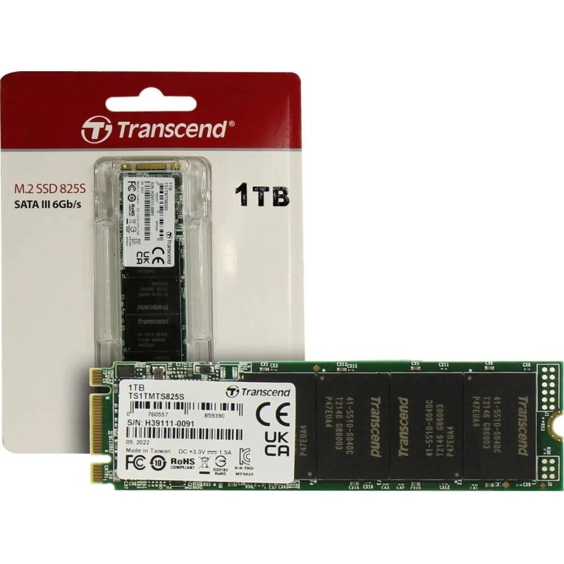 SSD накопитель Transcend SSD 825S(TS1TMTS825S),1000GB, M.2(22x80mm),SATA3