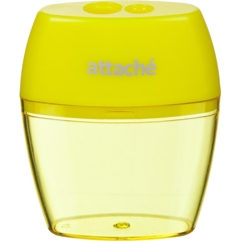 Точилка Attache, 2 отверстие, с контейнером, в ассорт
