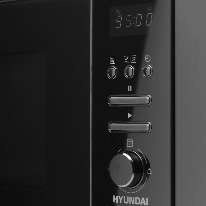 Встраиваемая микроволновая печь Hyundai HBW 2040 BG 20л. 800Вт черный
