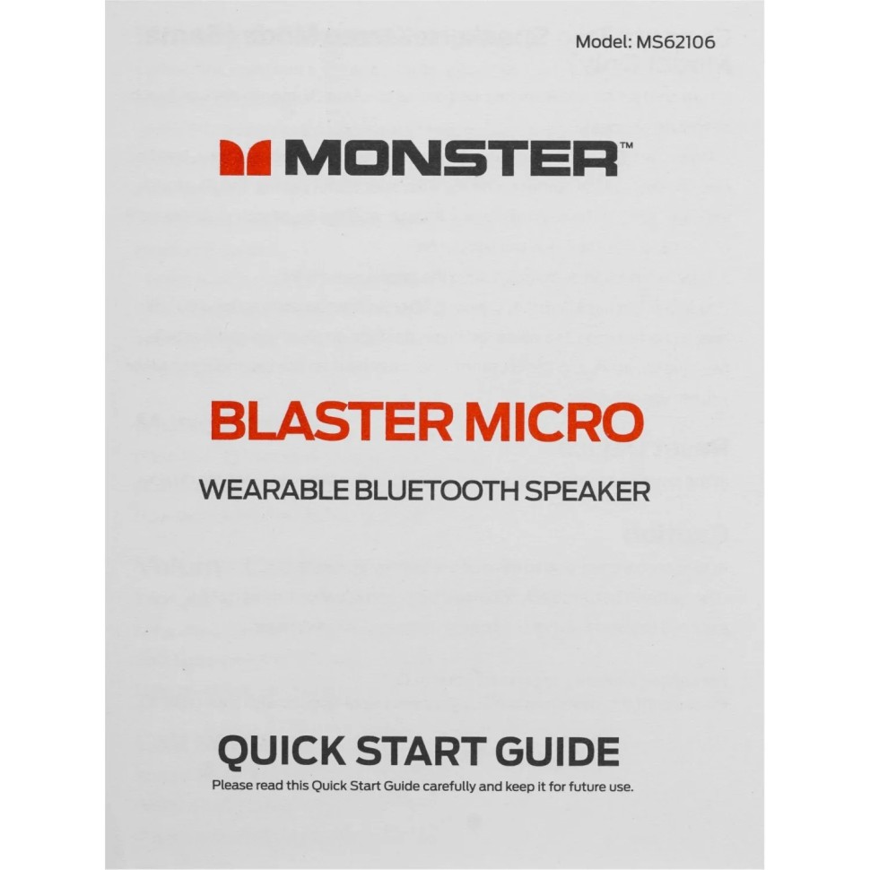 Колонка портативная Monster Blaster Micro, чёрная