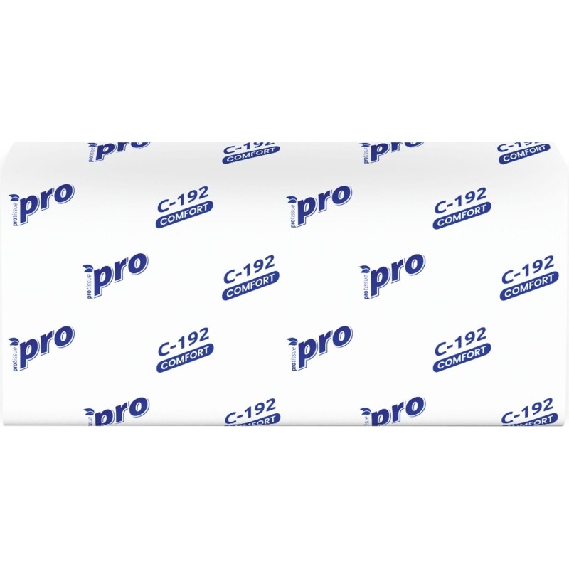 Полотенца бумажные д/дисп.Protissue 1сл бел 250л/пач 20пач/кор V-слож.C192