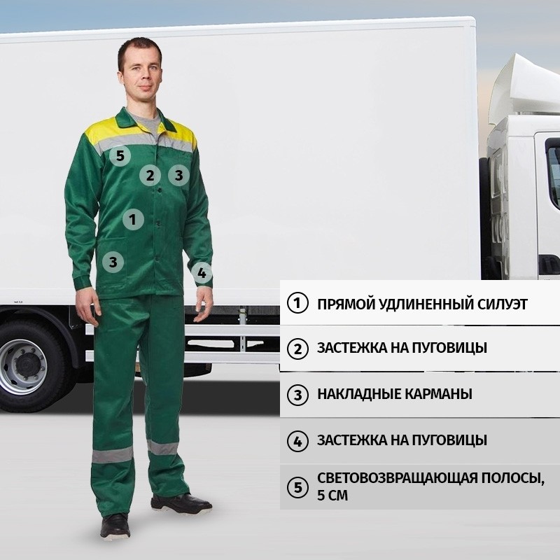 Костюм летний муж л02-КБР кур/бр зел/желт 68-70/170-176