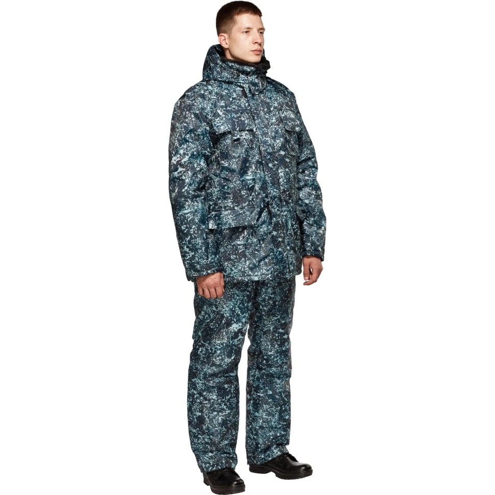 Костюм зимний Охранника с п/к КМФ цифра серый(р.56-58) 182-188 Костюм зимний Охранника с п/к КМФ цифра серый(р.56-58) 182-188