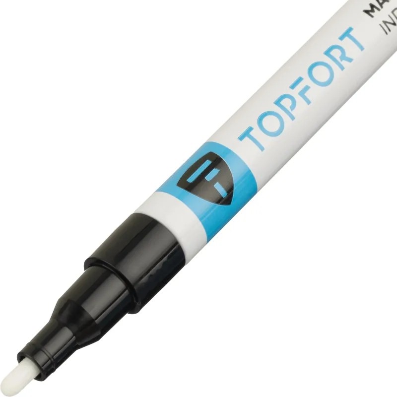 Маркер промышленный лаковый TOPFORT Industrial Plus для агрессивной среды чёрный 1-2 мм