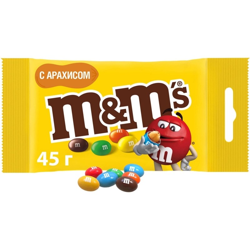 Драже M&amp;M`s с арахисом и молочным шоколадом, 45г