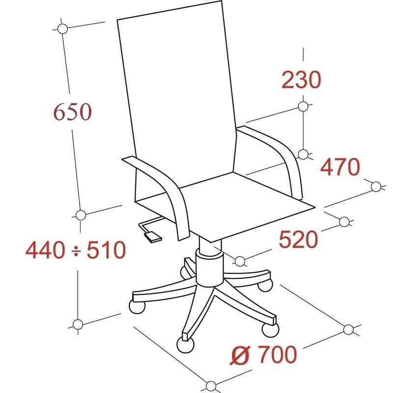 Кресло BN_Dt_Руководителя EChair-506 TPU net к/з черный, сетка,