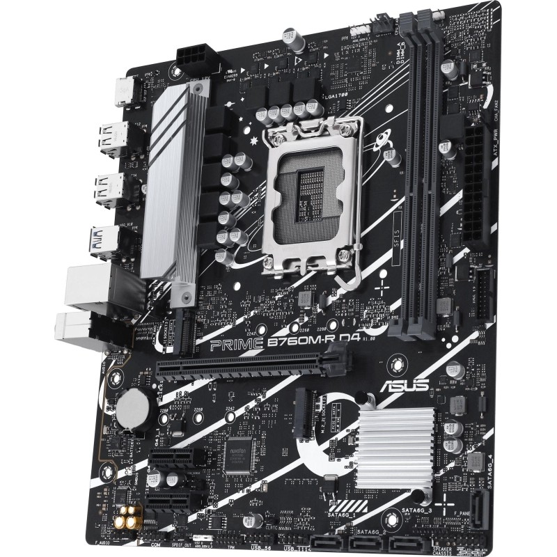 Материнская плата ASUS PRIME B760M-R D4, LGA1700,2xDDR4,(90MB1HA0-M0EAY0)