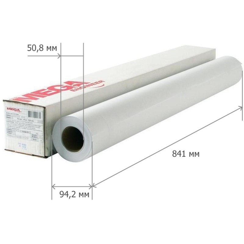Бумага широкоформатная ProMEGA engineer 80г 841x45 50.8мм [4рулона