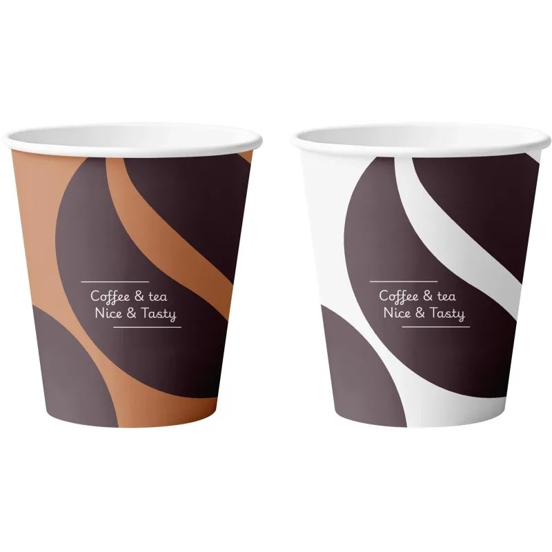 Стакан одноразовый бум. 1-сл Barista Nice&Tasty mix 250 мл d-80 мм 50 шт/уп