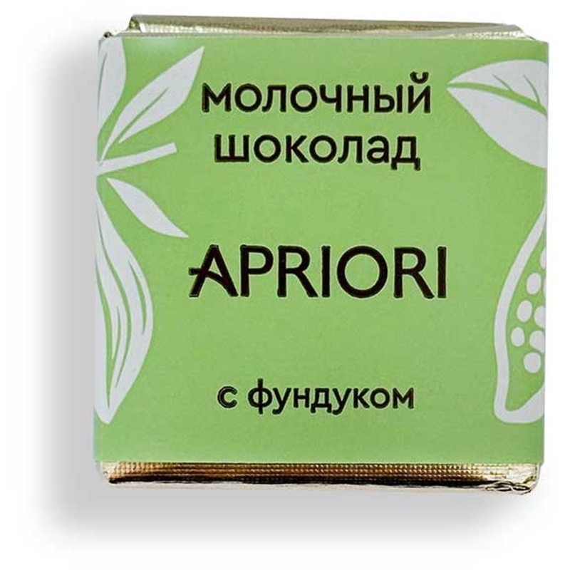 Шоколад порционный Apriori молочный, с фундуком, 1250г/уп